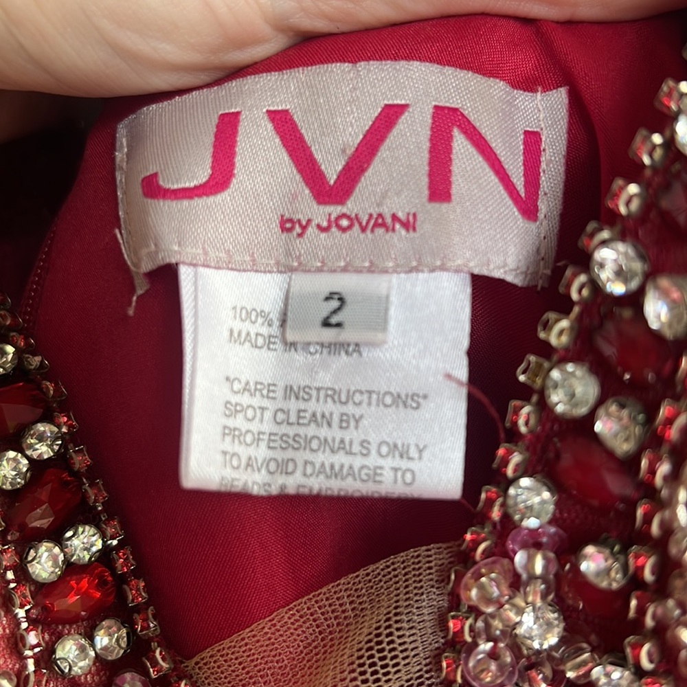 Jovani Red Beaded Prom Dress - Picture 5 of 6